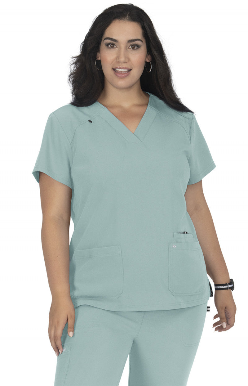 koi Next Gen Hustle and Heart Women's 3-Pocket Stretch Scrub Top