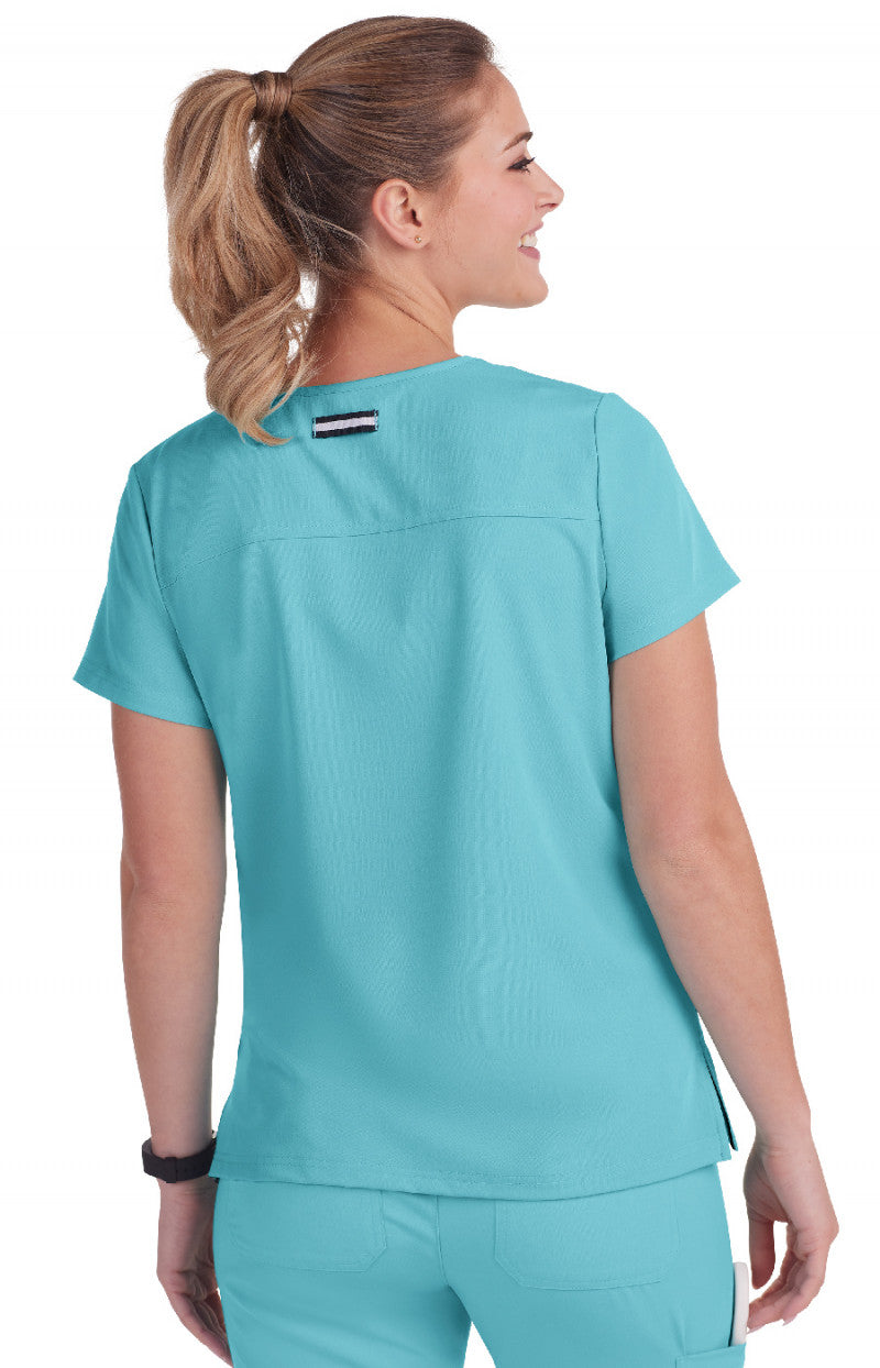 koi Next Gen Hustle and Heart Women's 3-Pocket Stretch Scrub Top