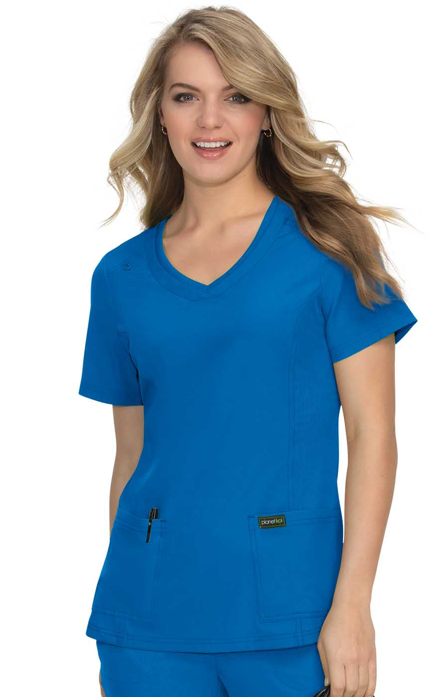 Planet koi Longevity Women's 2-Pocket Eco-Friendly Scrub Top