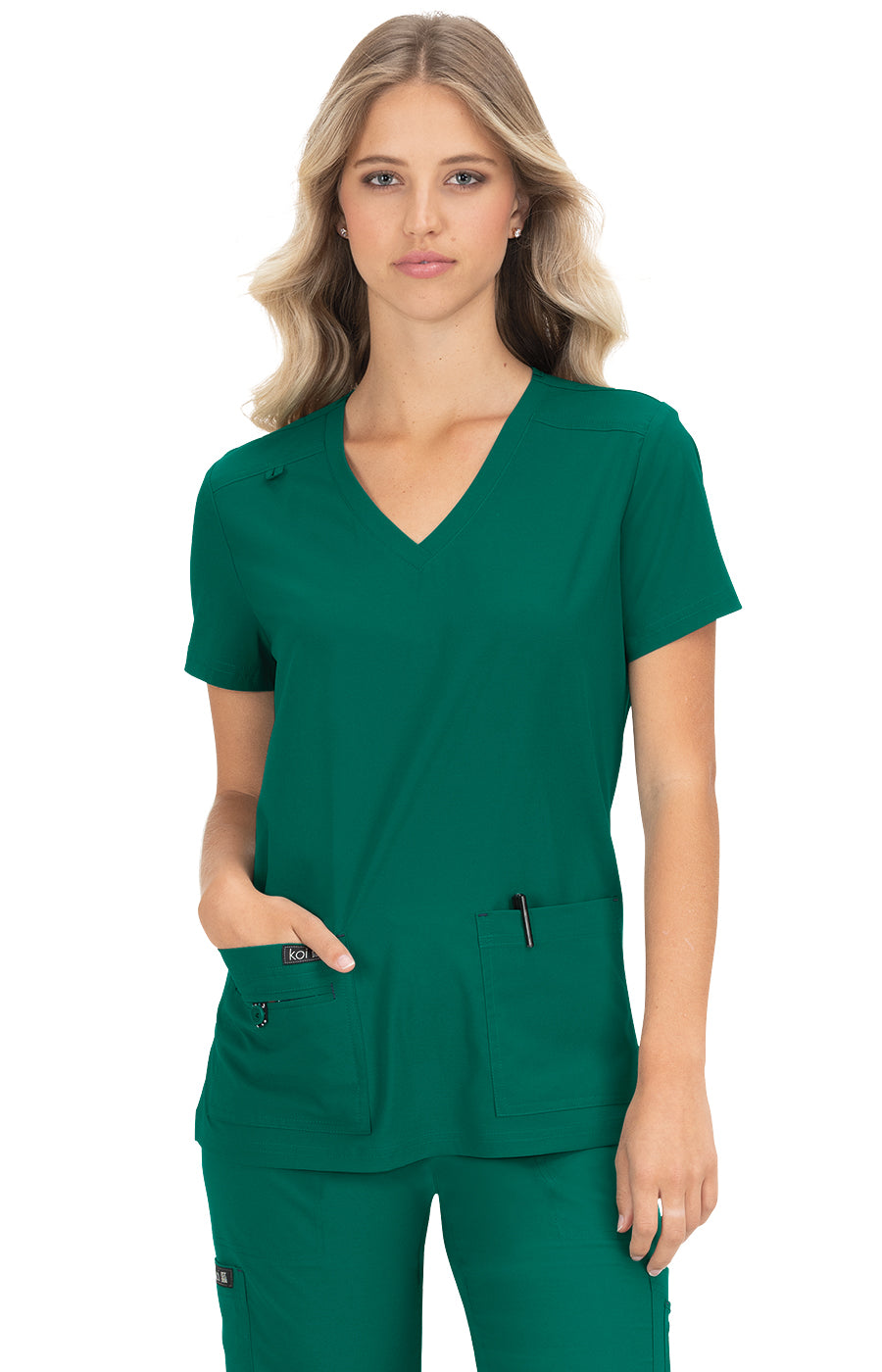 koi Basics Becca Women's 4-Pocket Stretch Scrub Top