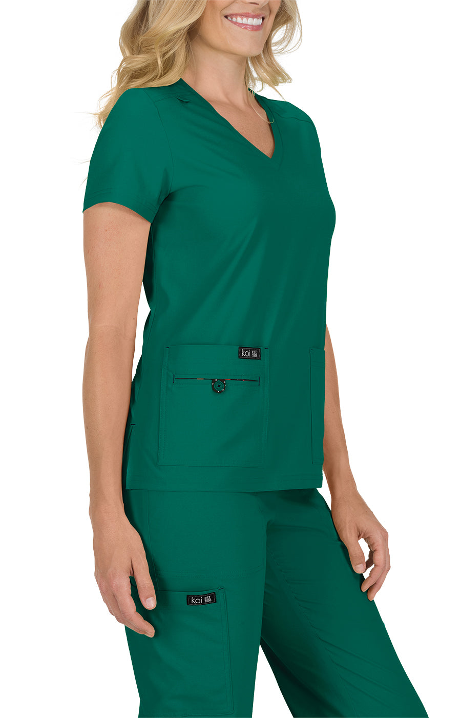 koi Basics Becca Women's 4-Pocket Stretch Scrub Top
