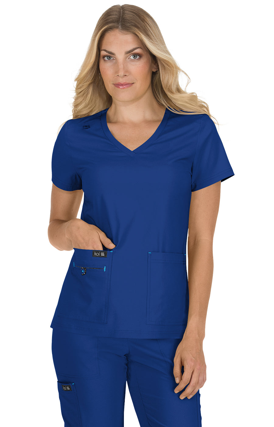 koi Basics Becca Women's 4-Pocket Stretch Scrub Top