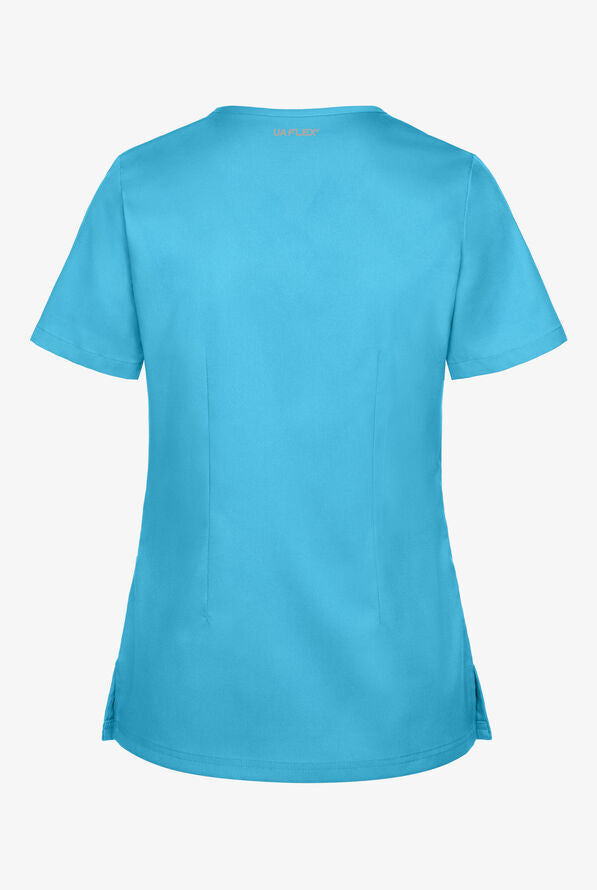 UA Flex2 Women's 4-Pocket V-Neck STRETCH Scrub Top