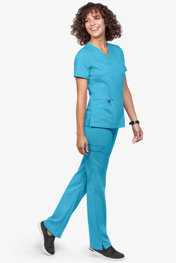 UA Flex2 Women's 4-Pocket V-Neck STRETCH Scrub Top