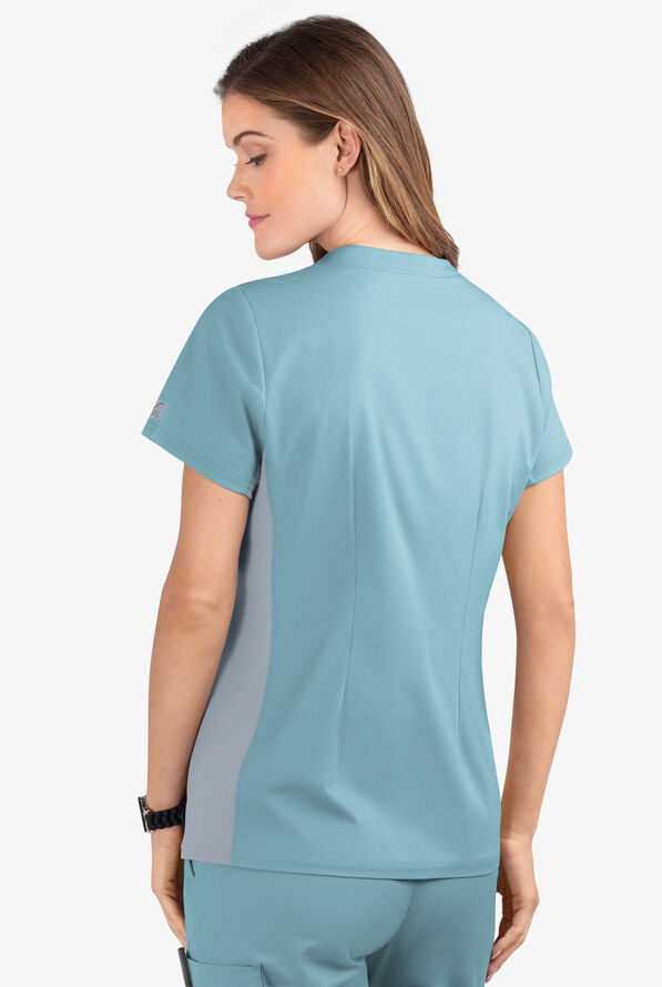 Butter-Soft STRETCH Women's 3-Pocket Contrast Scrub Top