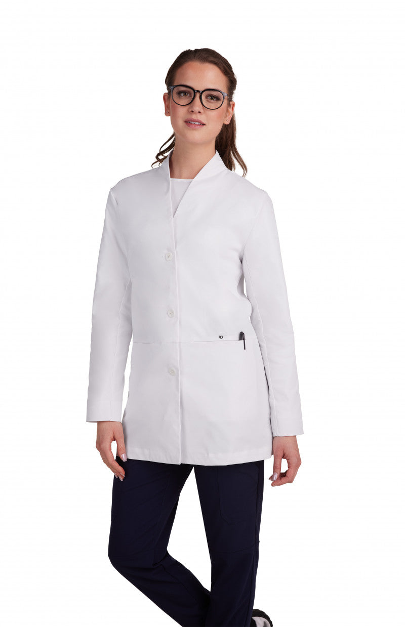 koi Scrubs Essentials Care Women's 4-Pocket Stretch Lab Coat