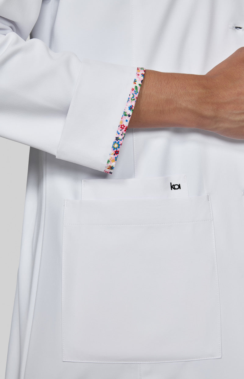 koi Scrubs Essentials Connect Women’s Water Repellent 3-Pocket Lab Coat