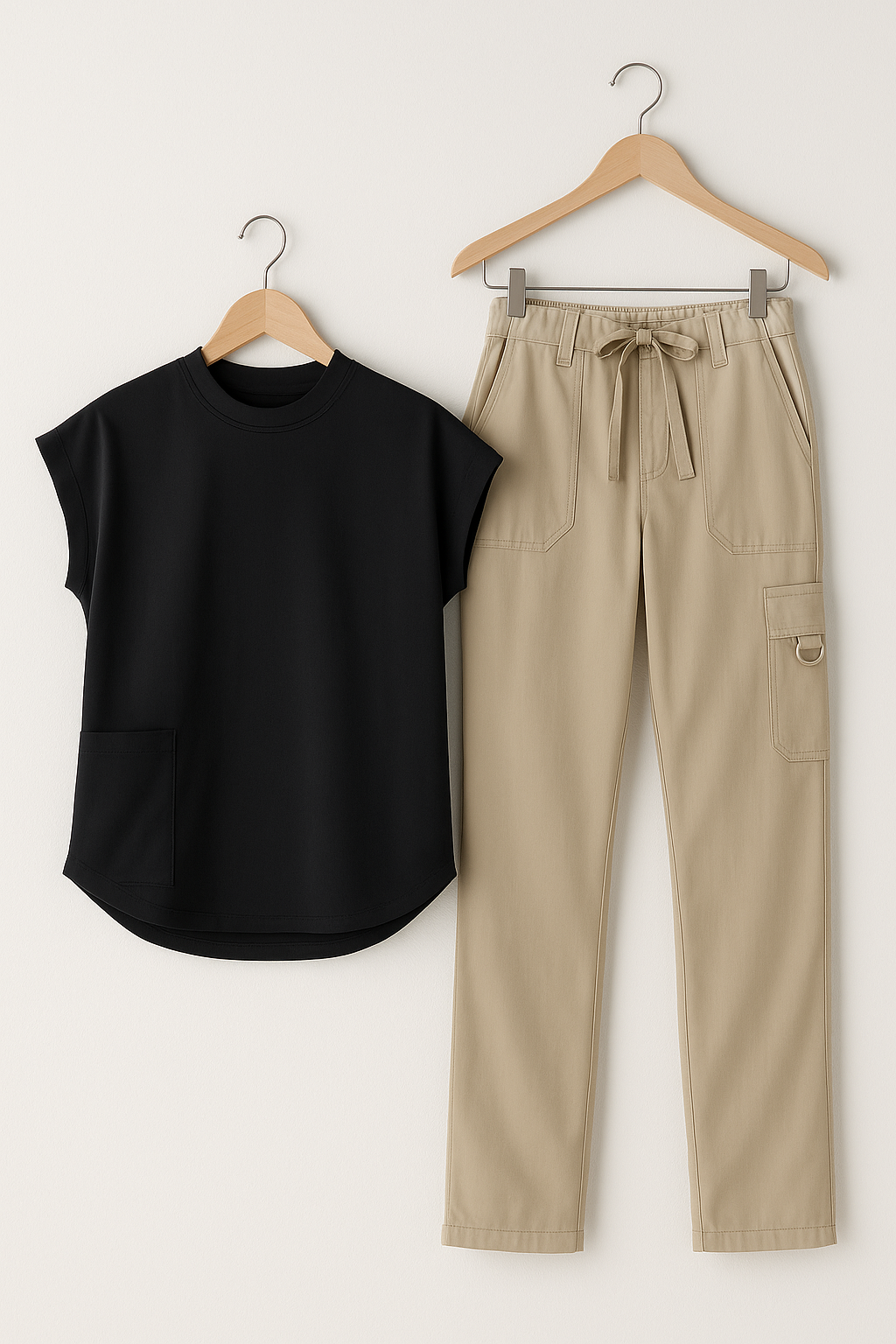 ქალის სამედიცინო კომპლექტი — S ზომის ზედა + შარვალი