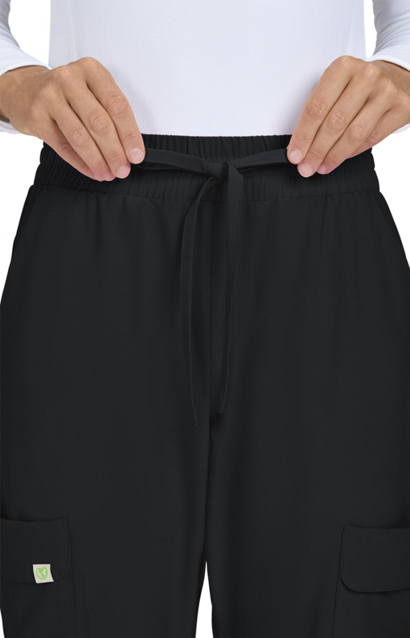 Planet koi Terra Women's 6-Pocket Jogger-Style Eco-Friendly Scrub Pant