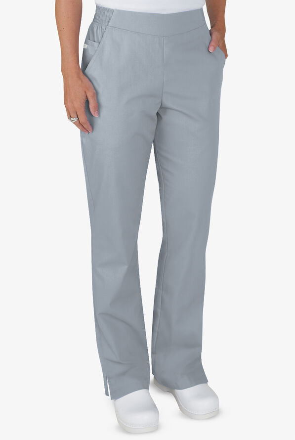 Butter-Soft STRETCH Women's 2-Pocket Flat Front with Back Elastic Scrub Pants