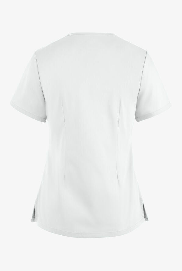 Butter-Soft STRETCH Women's 4-Pocket Smooth Face Zipper Scrub Top