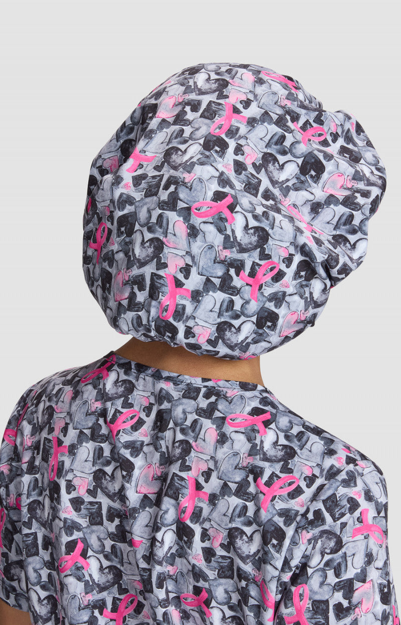 Bouffant Scrub Cap Ink Hearts