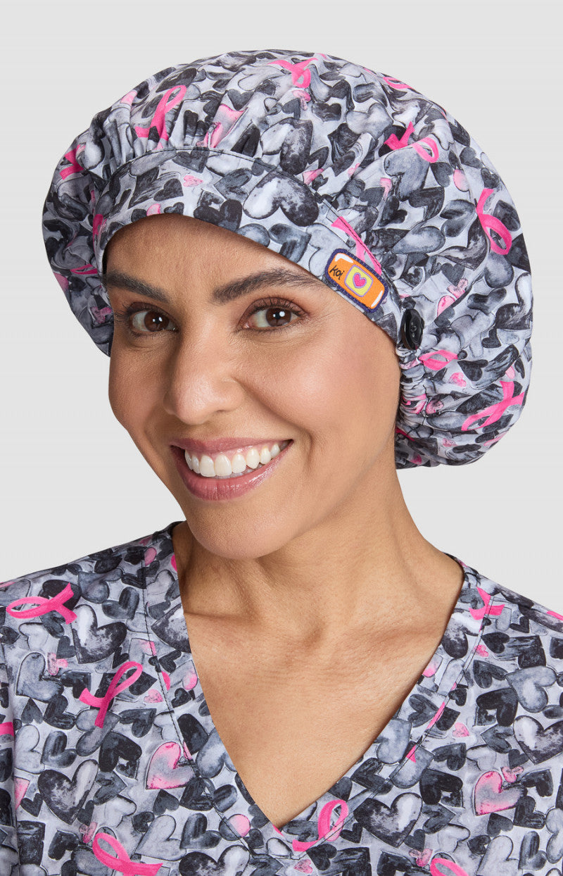 Bouffant Scrub Cap Ink Hearts