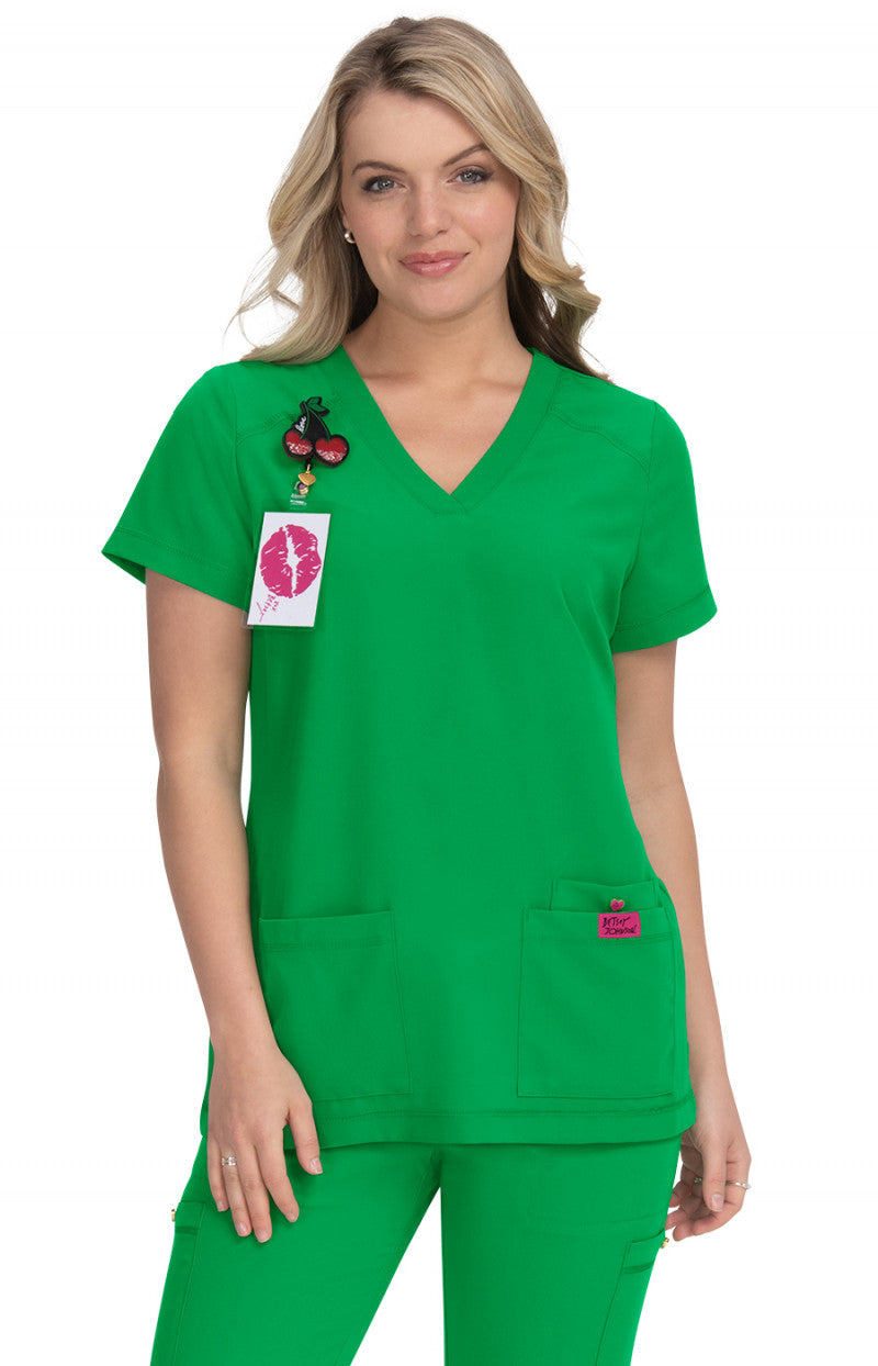 Betsey Johnson Freesia Women's 3-Pocket Scrub Top