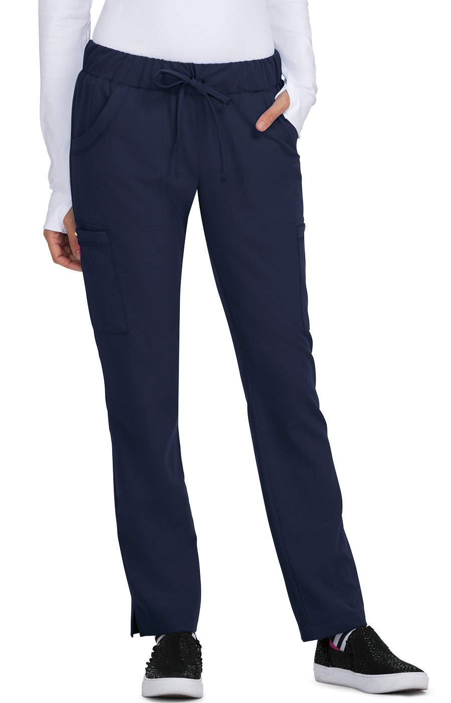 Betsey Johnson Buttercup Women's 6-Pocket Slim Fit Scrub Pants