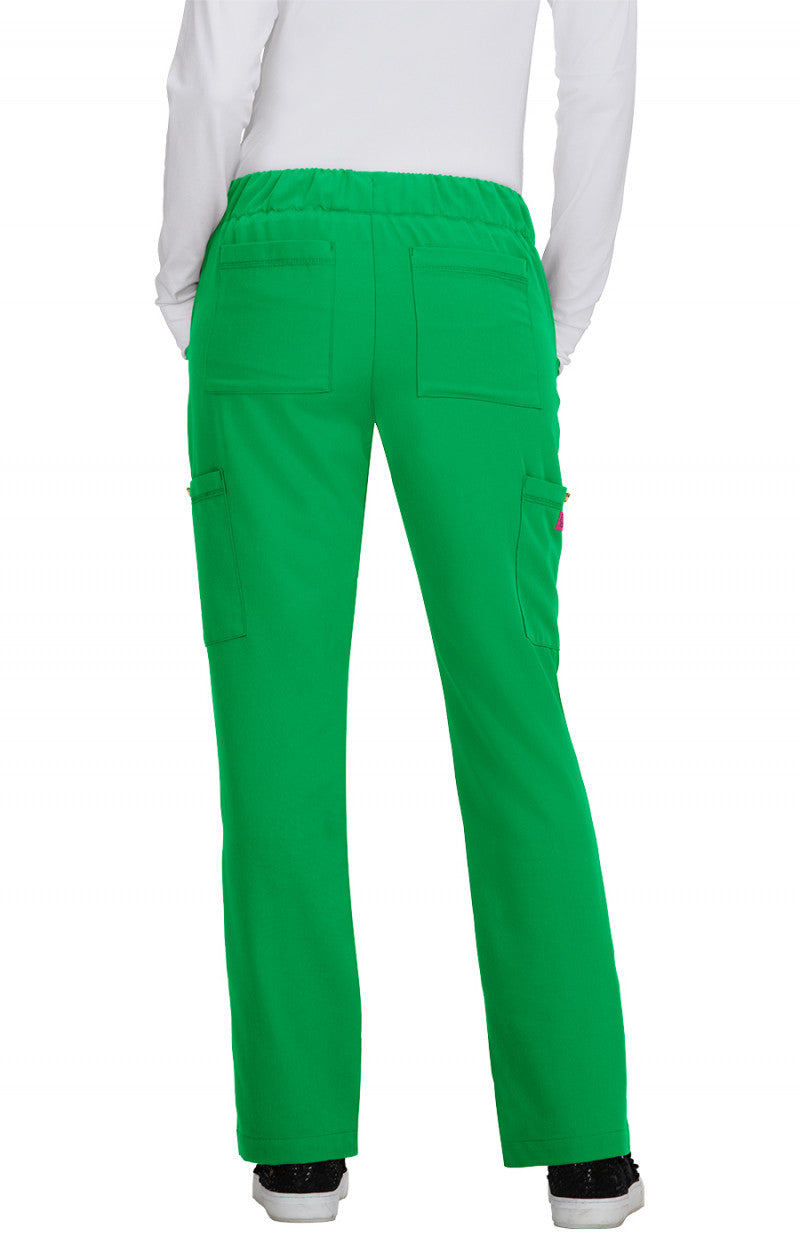 Betsey Johnson Buttercup Women's 6-Pocket Slim Fit Scrub Pants