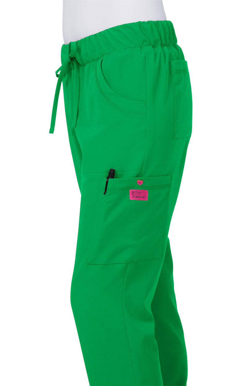 Betsey Johnson Buttercup Women's 6-Pocket Slim Fit Scrub Pants