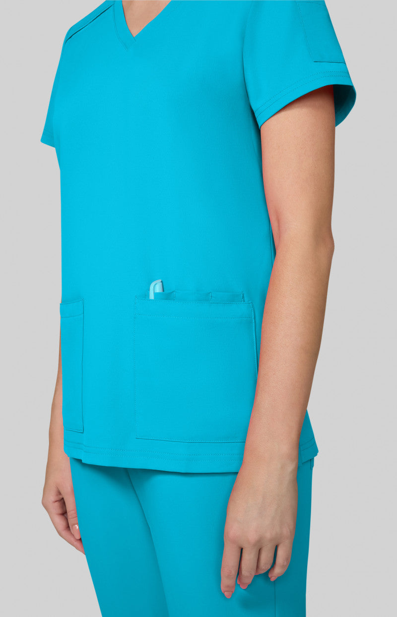 Cureology x koi Cardi Women's Top Electric Blue