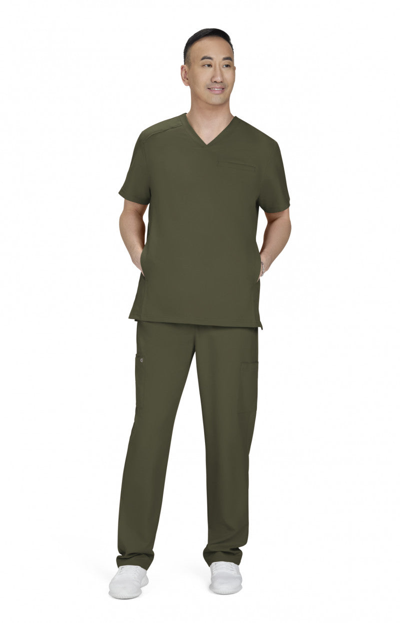 Cureology Stasis Men's 3-Pocket V-Neck Scrub Top