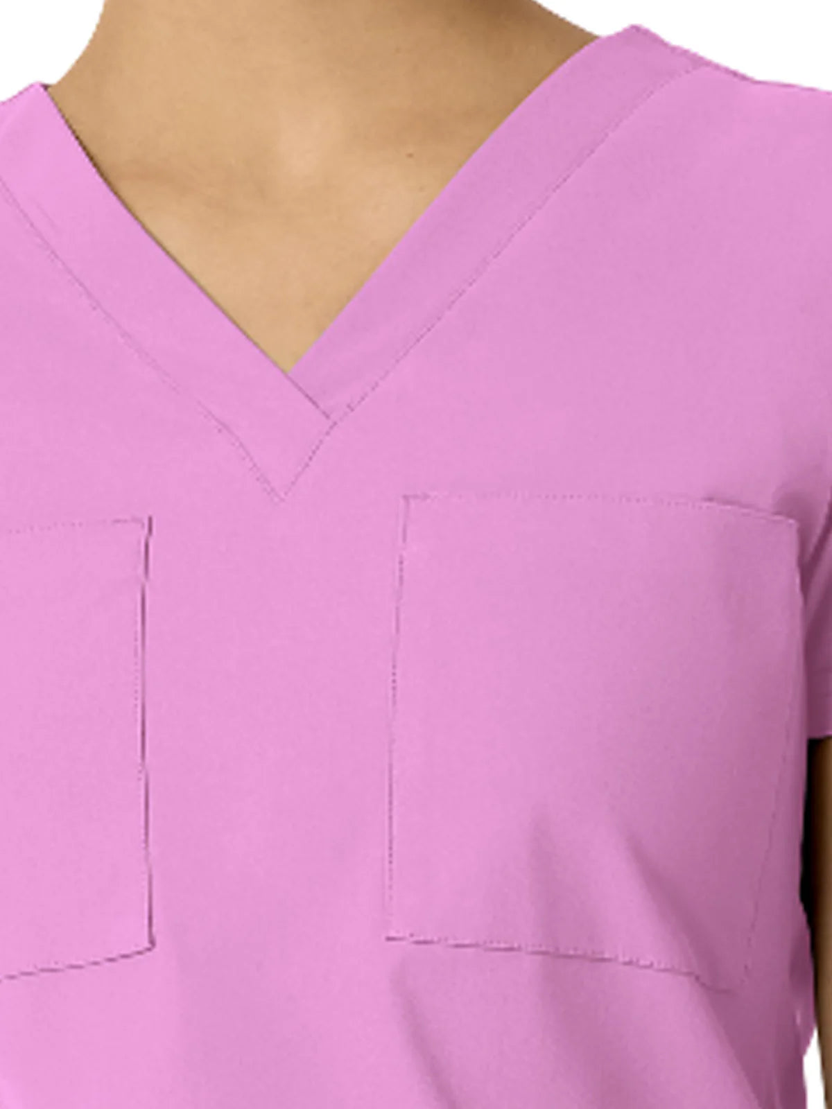 Women's Two-Pocket CELINE Tuck Band V-Neck Top