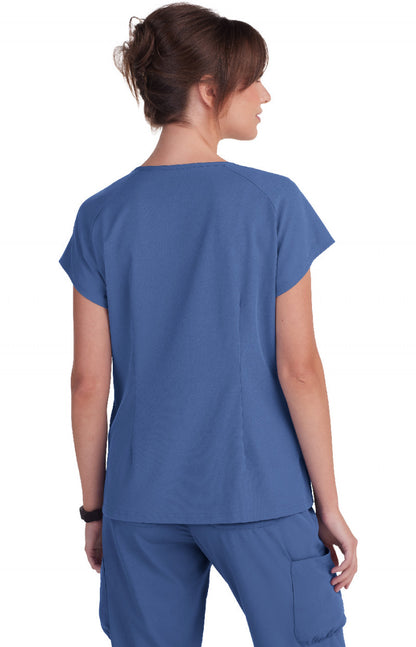 Planet koi Meadow Women's 2-Pocket Eco-Friendly Scrub Top