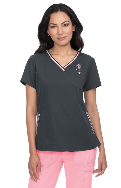 tokidoki by koi Ashley — ქალის სამედიცინო ფორმის ნახატიანი ზედა