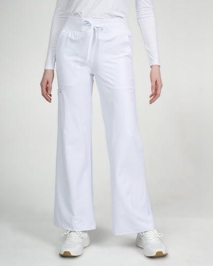 Studio Wide Leg Flare Pant White
