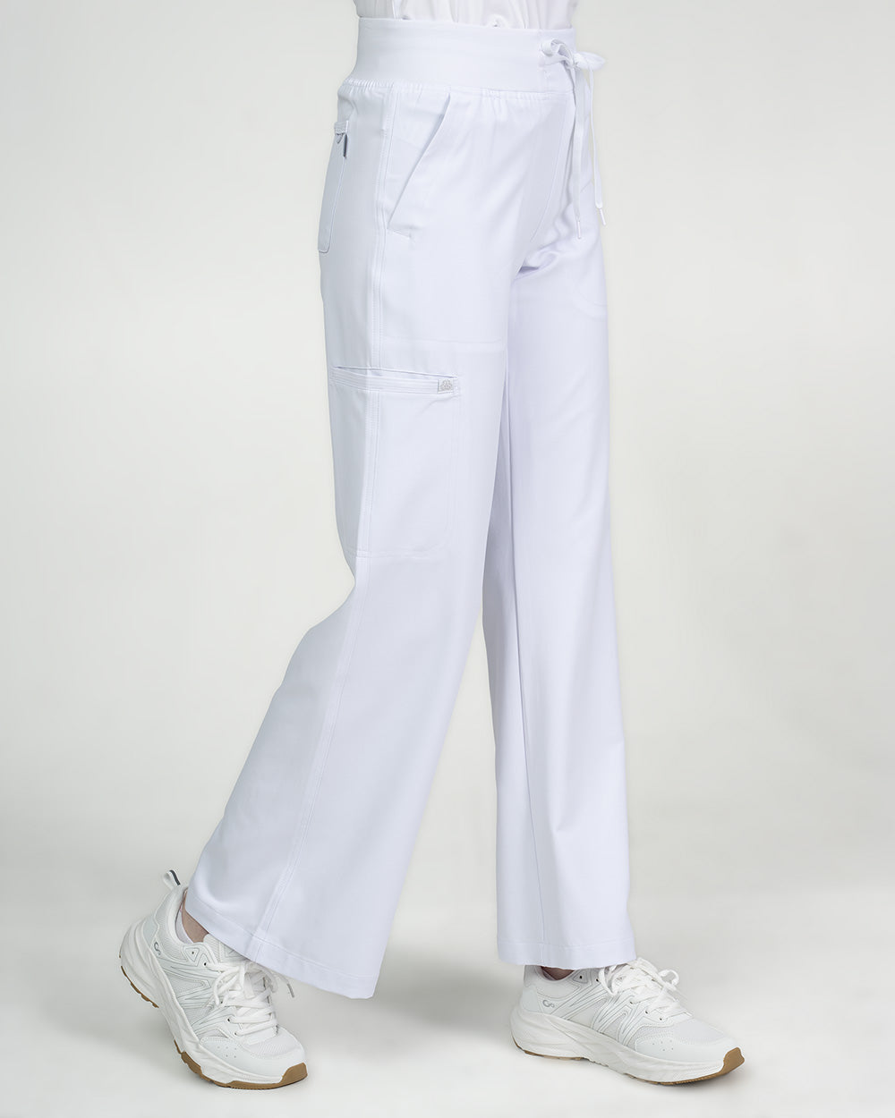 Studio Wide Leg Flare Pant White