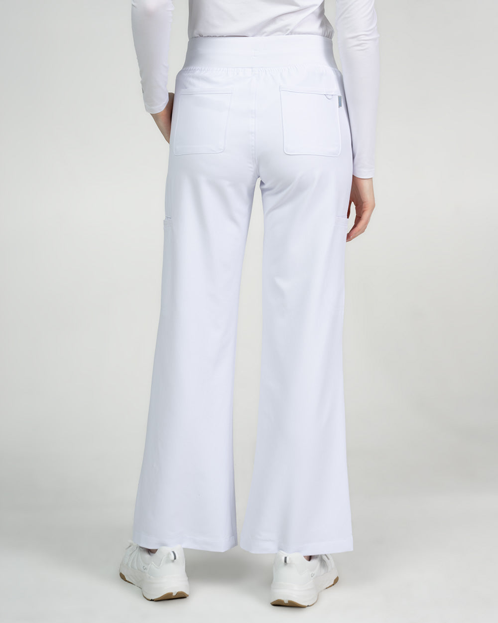 Studio Wide Leg Flare Pant White
