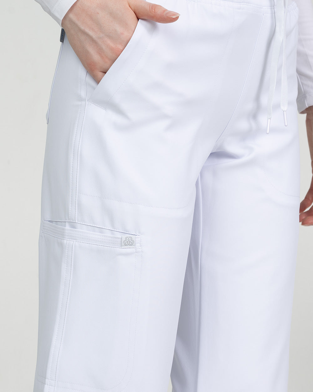 Studio Wide Leg Flare Pant White