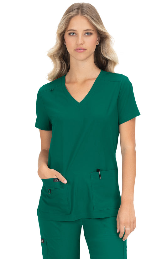 koi Basics Becca Women's 4-Pocket Stretch Scrub Top