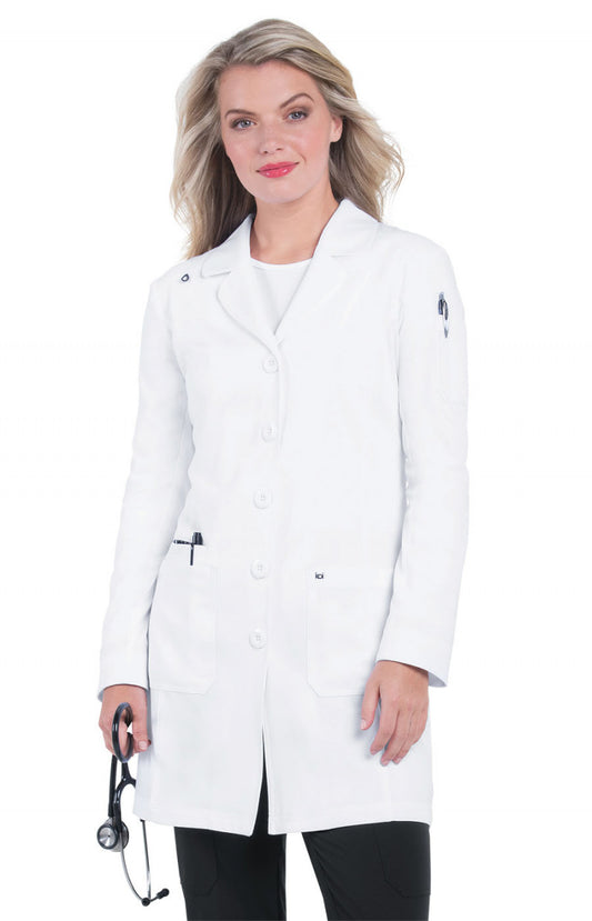 koi Scrubs Essentials Her Everyday Women's 4-Pocket Stretch Lab Coat