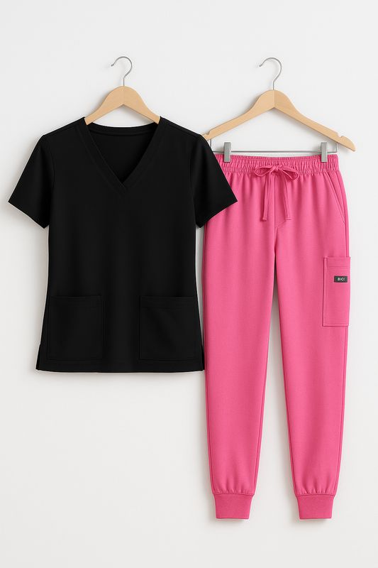 ქალის სამედიცინო კომპლექტი — S ზომის ზედა + შარვალი