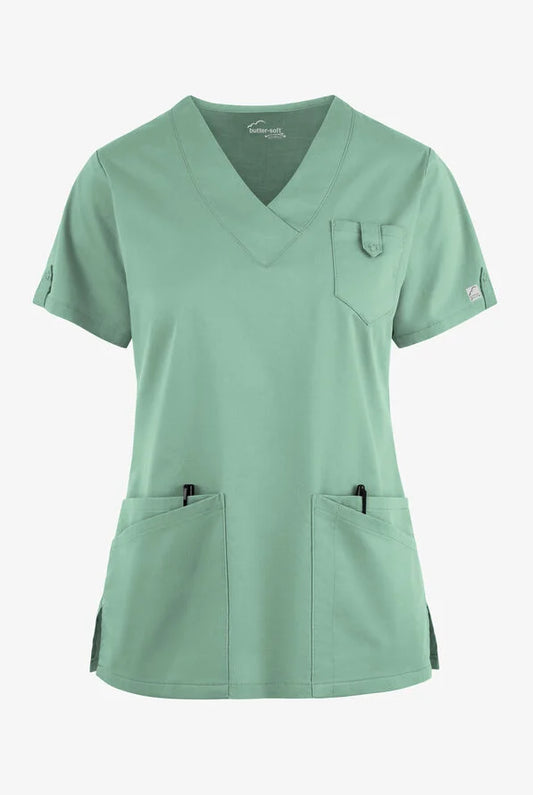 Butter-Soft STRETCH Women's Scrub Top — ქალის სამედიცინო ფორმის ზედა