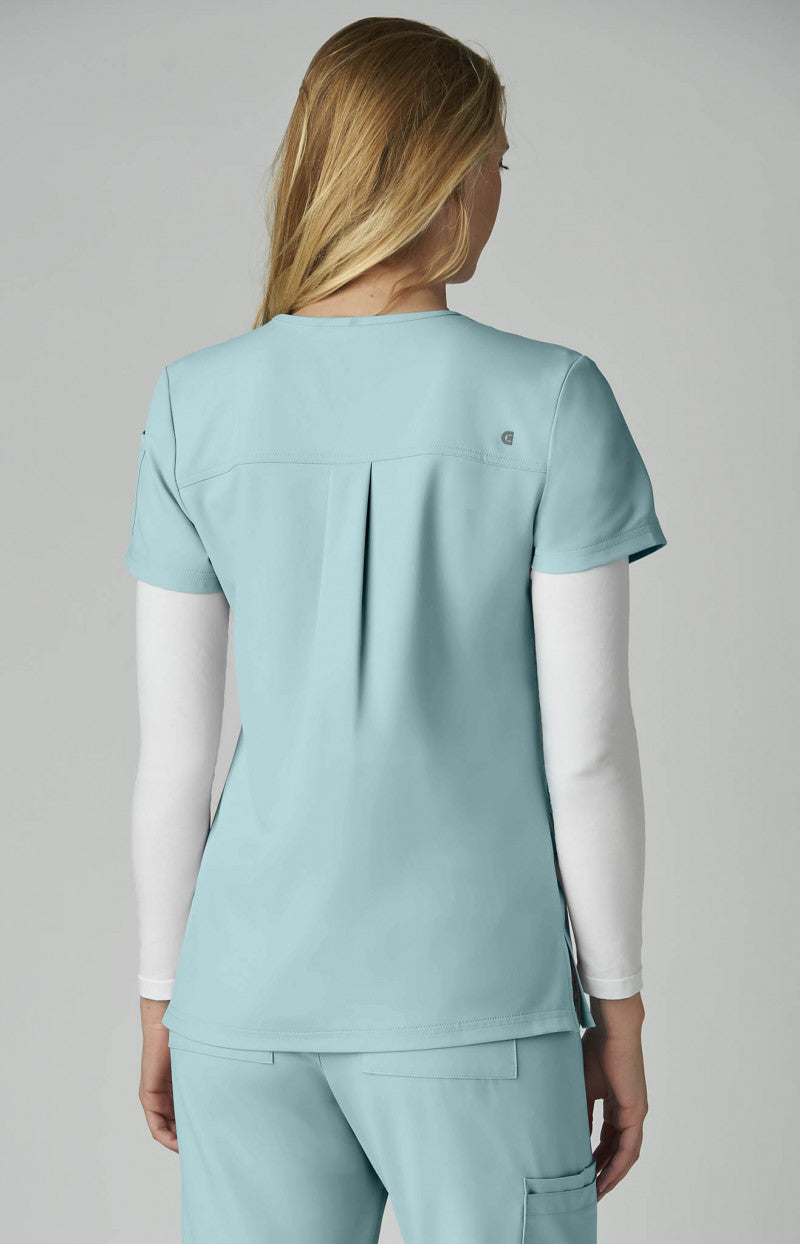 Cureology x koi Cardi Women's Top Blue Steal