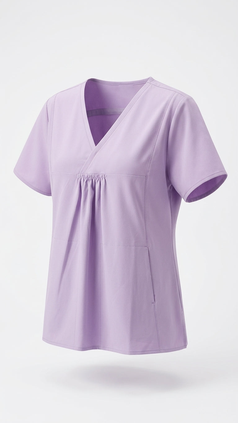 PARKLEY WOMEN’S 2-POCKET SHIRRED TOP Pastel Lilac