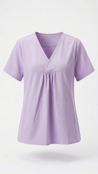 PARKLEY WOMEN’S 2-POCKET SHIRRED TOP Pastel Lilac
