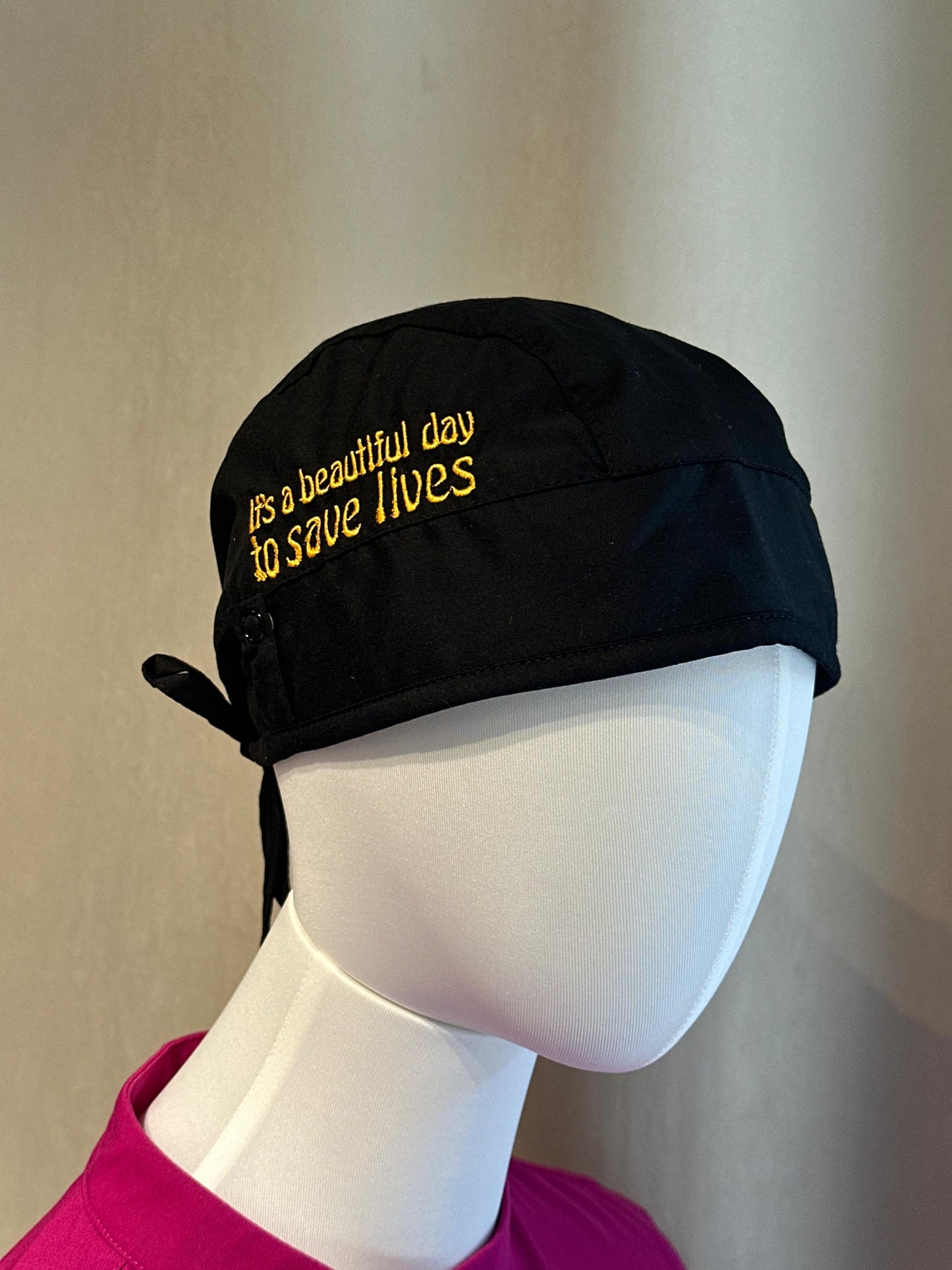 Surgical Scrub Cap with Motivational Embroidery