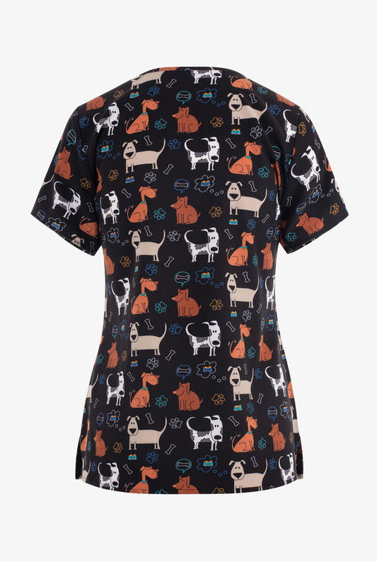 სამედიცინო ფორმის ნახატიანი ზედა ვეტერინართათვის