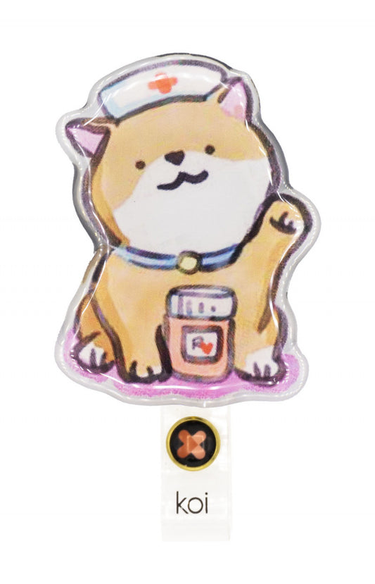 Badge Reel Nurse Shiba