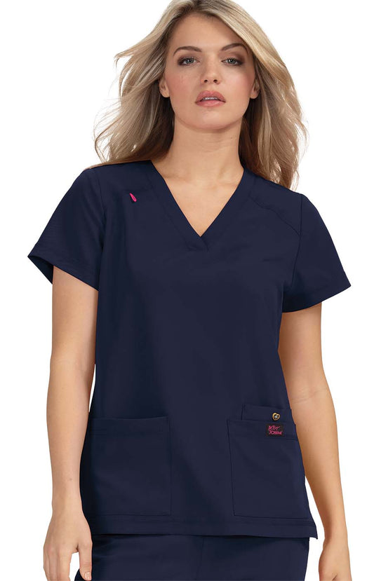 Betsey Johnson Freesia Women's 3-Pocket Scrub Top