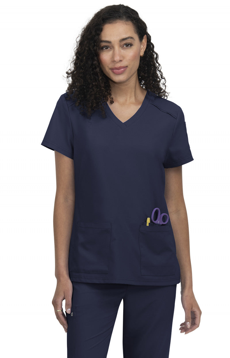 Cureology x koi Cardi Women's Top Navy