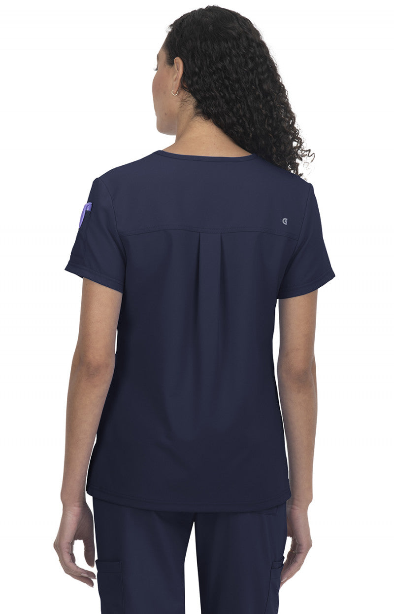 Cureology x koi Cardi Women's Top Navy