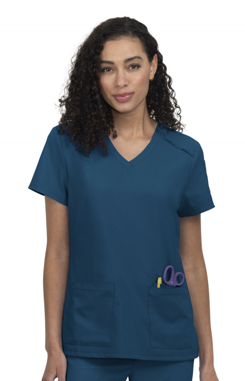 Cureology x koi Cardi Women's Top Caribbean