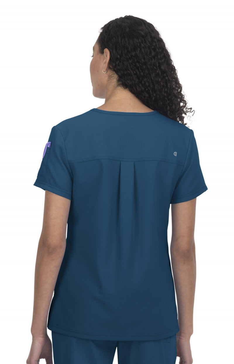 Cureology x koi Cardi Women's Top Caribbean