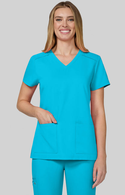 Cureology x koi Cardi Women's Top Electric Blue