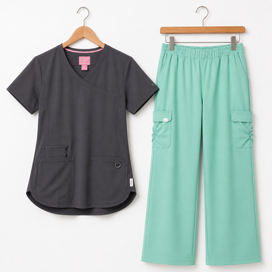 Women's Scrubs: Large Top & Large Pants
