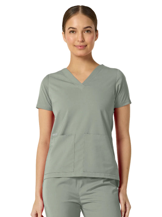Women's Two-Pocket ASTRID V-Neck Top